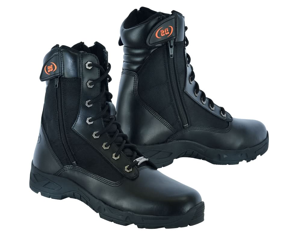 Trailstomp Men's 9" Black Motorcycle Boots