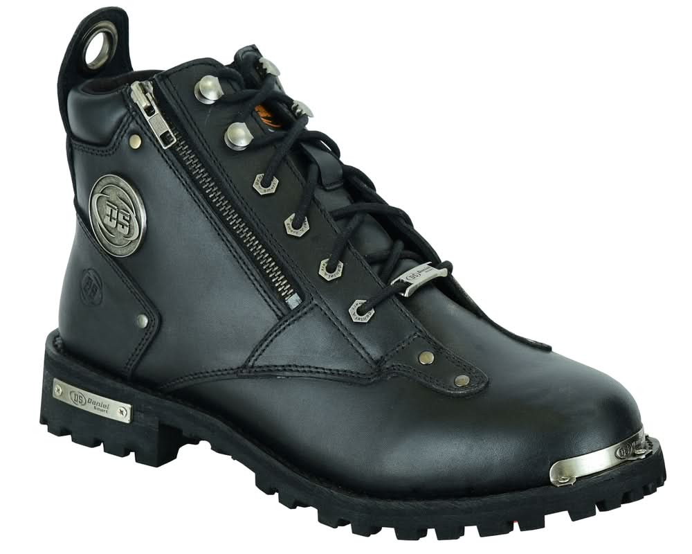 TundraGrip Men's 6'' Leather Motorcycle Boots