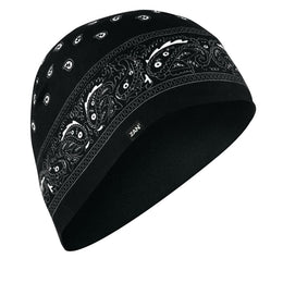 WHLL101 Helmet Liner/Beanie SportFlex(tm) Series, Black Paisley