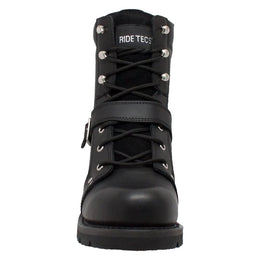 Commandsole 6" Black Biker Leather Boot Men's Footwear Adtec Footwear