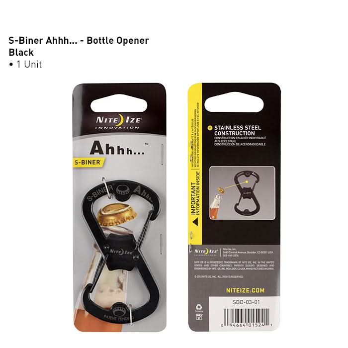 SBO-03-01 AHHH...(tm) - S-BINER Key Leashes Nite Ize