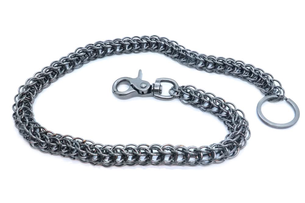 WC17614 27" Wallet Chain Gun Metal Wallet Chains/Key Leash Renegade Classics