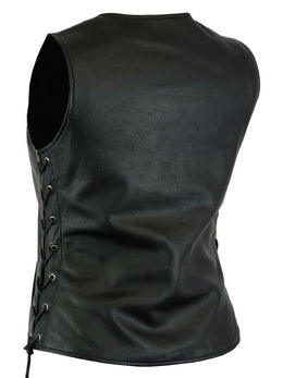 Elevas Women's leather motorcycle vest Women's Leather Vests Renegade Classics
