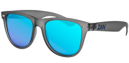 EZMT03 Minty Matte Gray Frame, Smoked Blue Mirror Lens Sunglasses ZAN Headgear