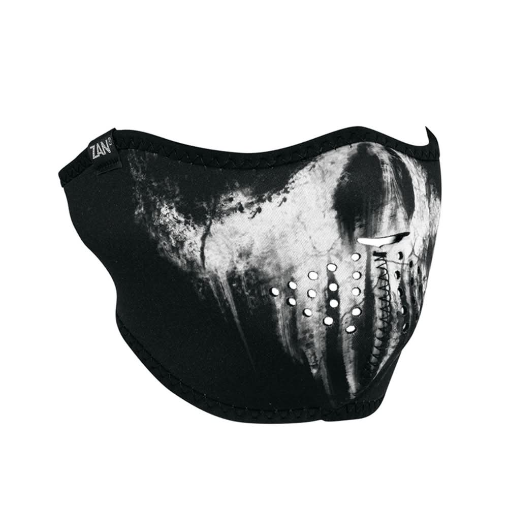 WNFM409H Neoprene Half Face Mask, Skull Ghost Half Face Masks ZAN Headgear