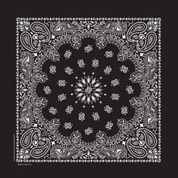 NT4407 Bandana Paisley Black Bandanas Carolina Mfg.