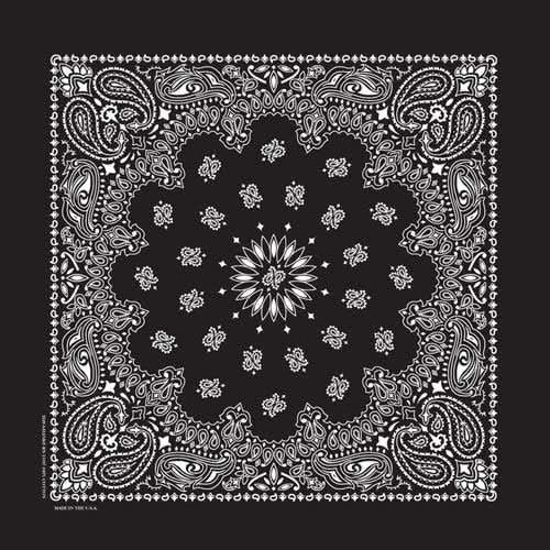 NT4407 Bandana Paisley Black Bandanas Carolina Mfg.