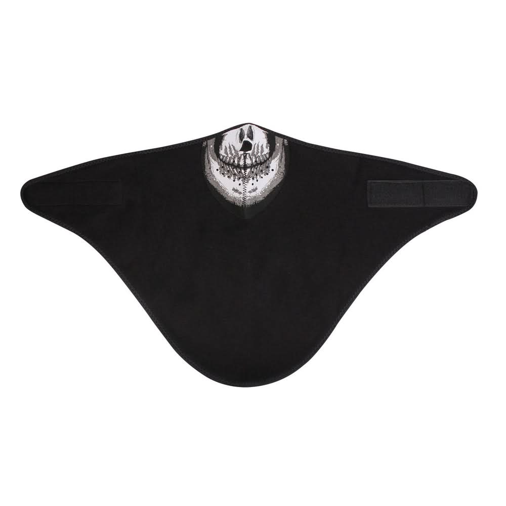 WNEO113W NEODANNA Mask - Fleece with Windbreaker Liner - Skull Half Facemasks ZAN Headgear
