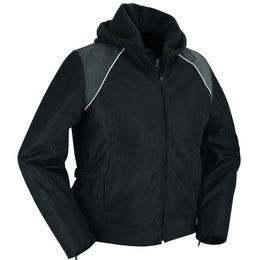 Darkstream Women's Mesh Motorcycle Jacket - Black/ Black Tone Reflective Women's Textile Jackets Renegade Classics