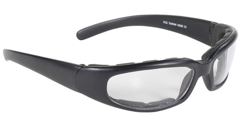 43025 Rally Wrap Padded Blk Frame/Clear Lens Sunglasses Pacific Coast Sunglasses
