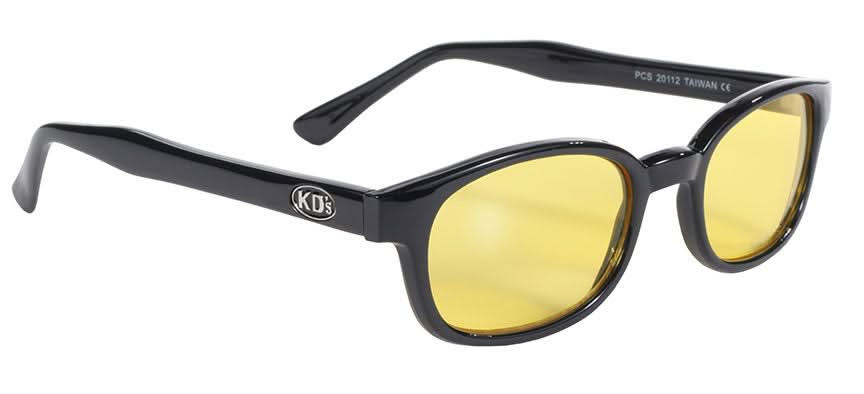 20112 KD's Blk Frame/Yellow Lens Sunglasses Pacific Coast Sunglasses