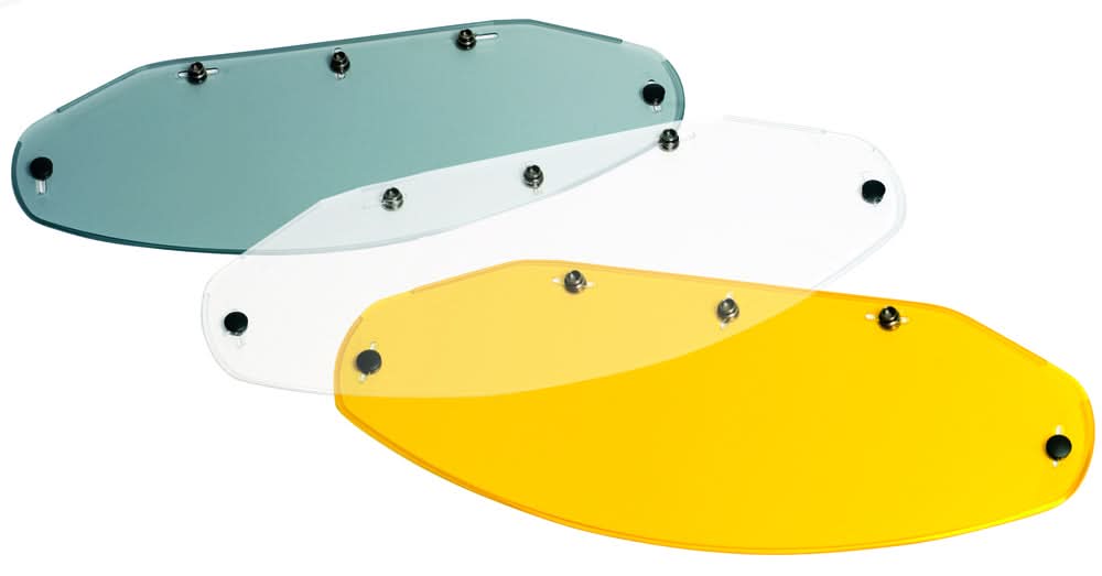 02-507 5 Snap Flat Sheild - Amber Helmet Accessories Echo