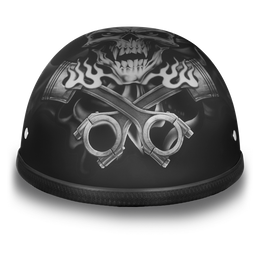 best motorcycle novelty helmet Shiny Burgundy with Horned Skeletons Release Convenience Novelty Motorcycle Helmets Low-Profile