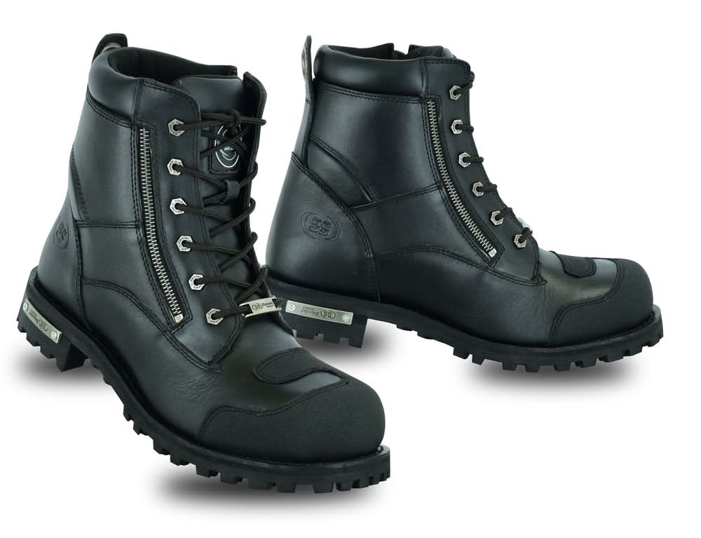 Thundersole Men's leather motorcycle boots - Black Men's Footwear Renegade Classics