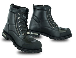 Thundersole Men's leather motorcycle boots - Black Men's Footwear Renegade Classics