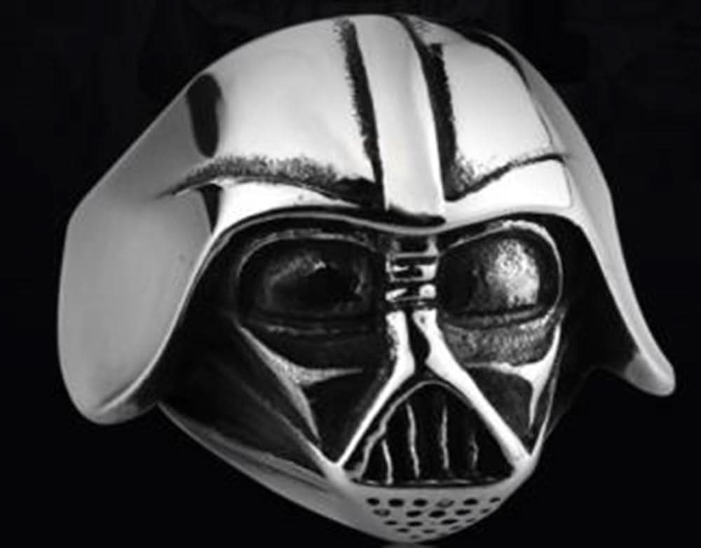 R120 Stainless Steel Star Wars Face Skull Biker Ring Rings Renegade Classics