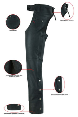 Velex Unisex leather motorcycle chaps Chaps & Pants Renegade Classics