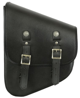 DS Left Side Premium Leather Swing Arm Bag W/ Buffalo Snaps Swingarm Bags Renegade Classics