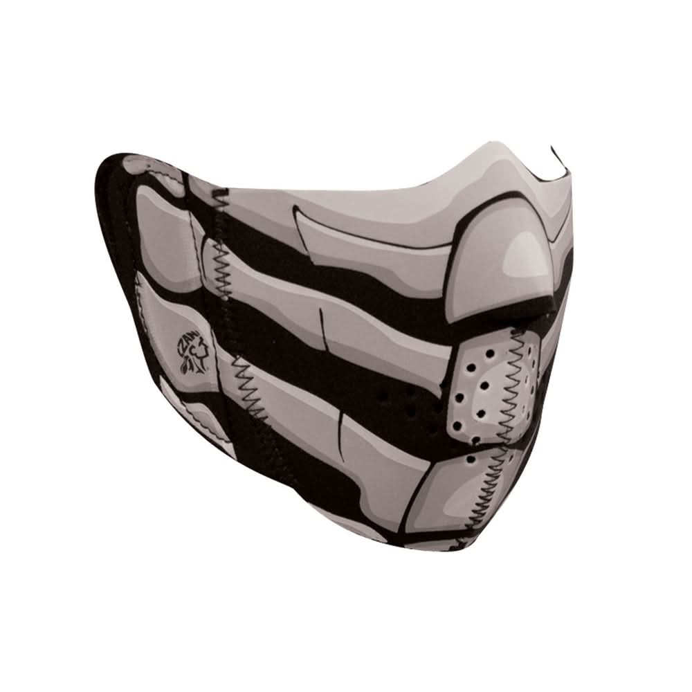 WNFM168HG ZAN® Half Mask- Neoprene- Bone Breath- Glow in the Dark Half Face Masks ZAN Headgear