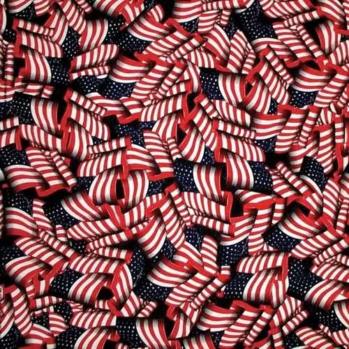 BD2517 Bandana Tossed American Flag Bandanas Carolina Mfg.