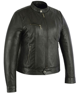 Black Mirage Women's Black Lambskin Fashion Jacket Women's Leather Jackets Renegade Classics