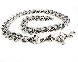 CH33SKXL-22 Monster Leash Necklace with Skull 22" Necklaces/ Chokers Renegade Classics