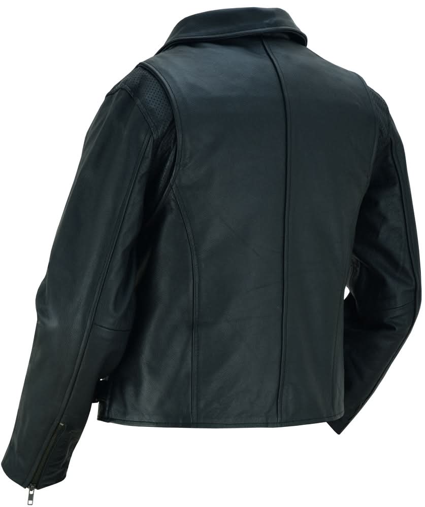 Chic ride Women's Leather Biker Jacket - Black Women's Leather Jackets Renegade Classics
