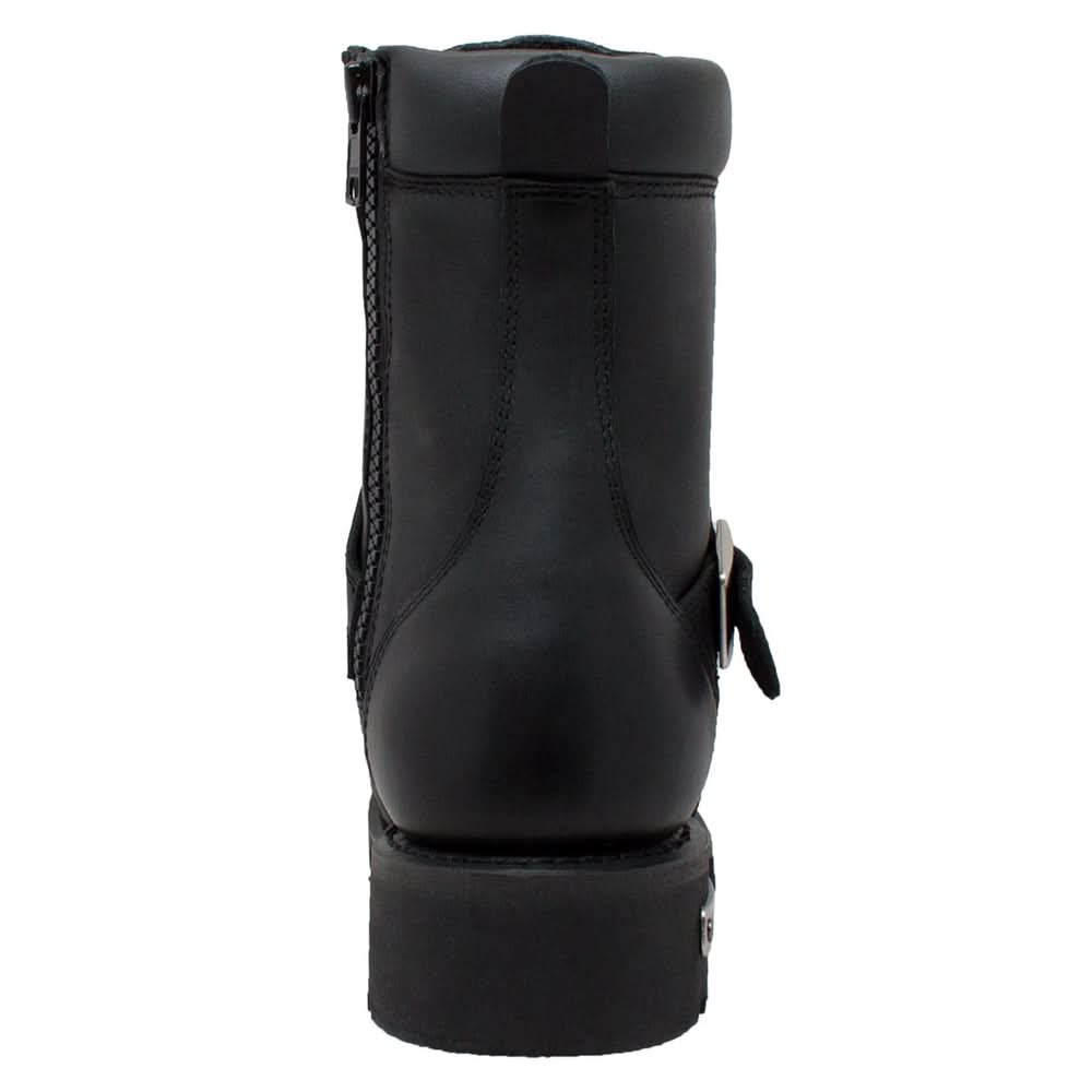 Commandsole 6" Black Biker Leather Boot Men's Footwear Adtec Footwear
