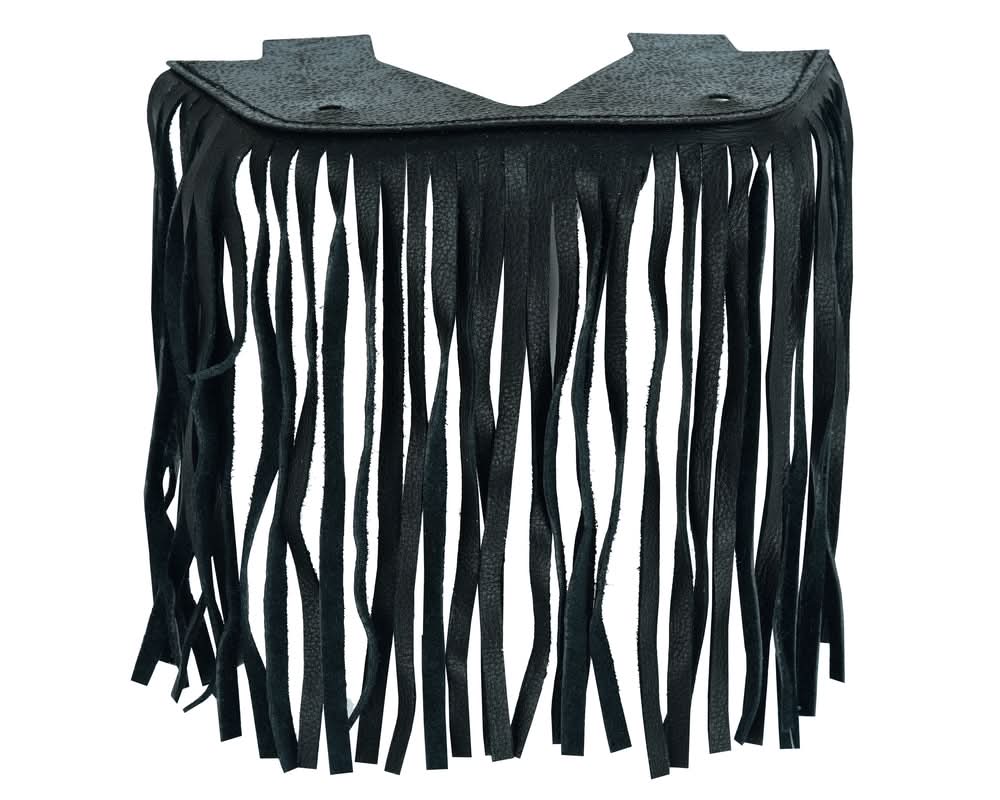 B1004 Black Leather Floor Boards with Fringe - Small Miscellaneous Renegade Classics