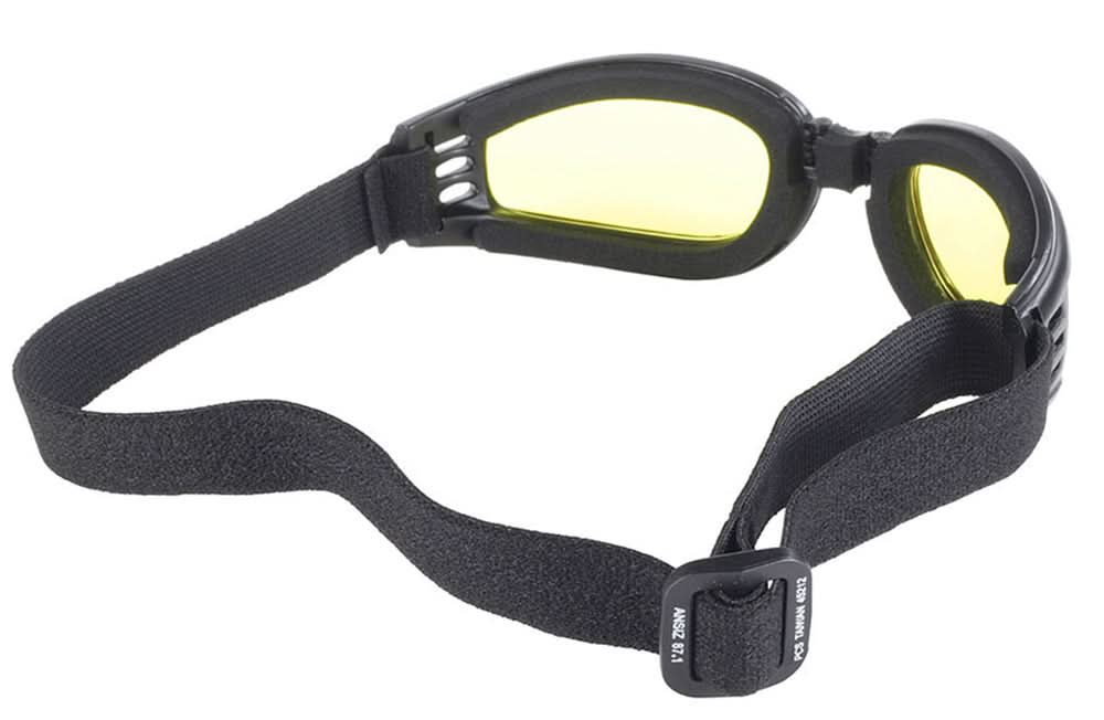 45212 Nomad Goggle Black Frame- Yellow Lens Goggles Pacific Coast Sunglasses