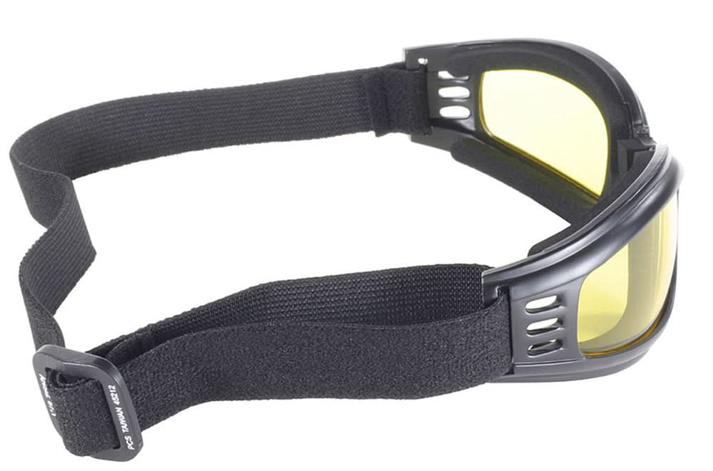 45212 Nomad Goggle Black Frame- Yellow Lens Goggles Pacific Coast Sunglasses
