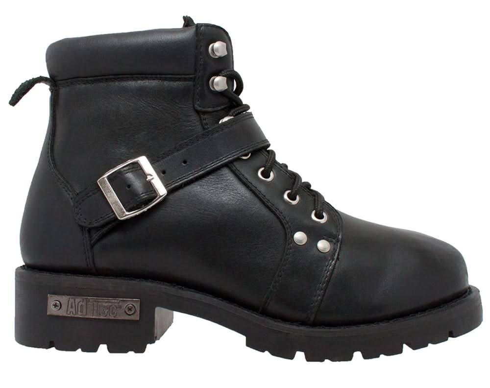 Edgewalker Men's 6" Black Motorcycle Boots Men's Footwear Adtec Footwear