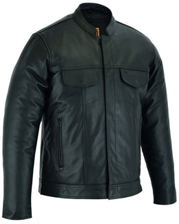 Dominion Men's Black Leather Motorccle Shirt Men's Leather Jackets Renegade Classics