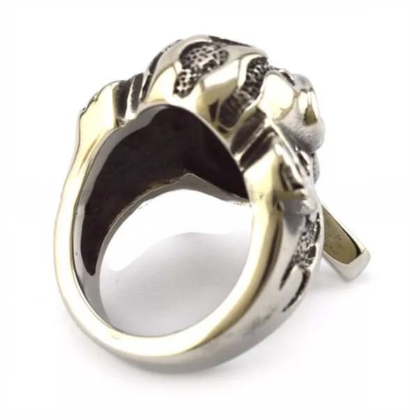 R3001 Stainless Steel X Skull Biker Ring Rings Renegade Classics