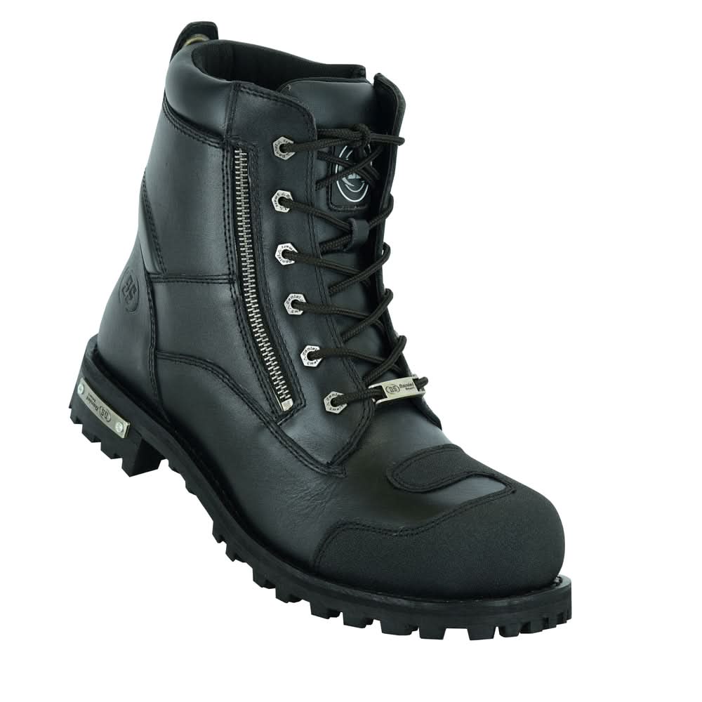 Thundersole Men's leather motorcycle boots - Black Men's Footwear Renegade Classics