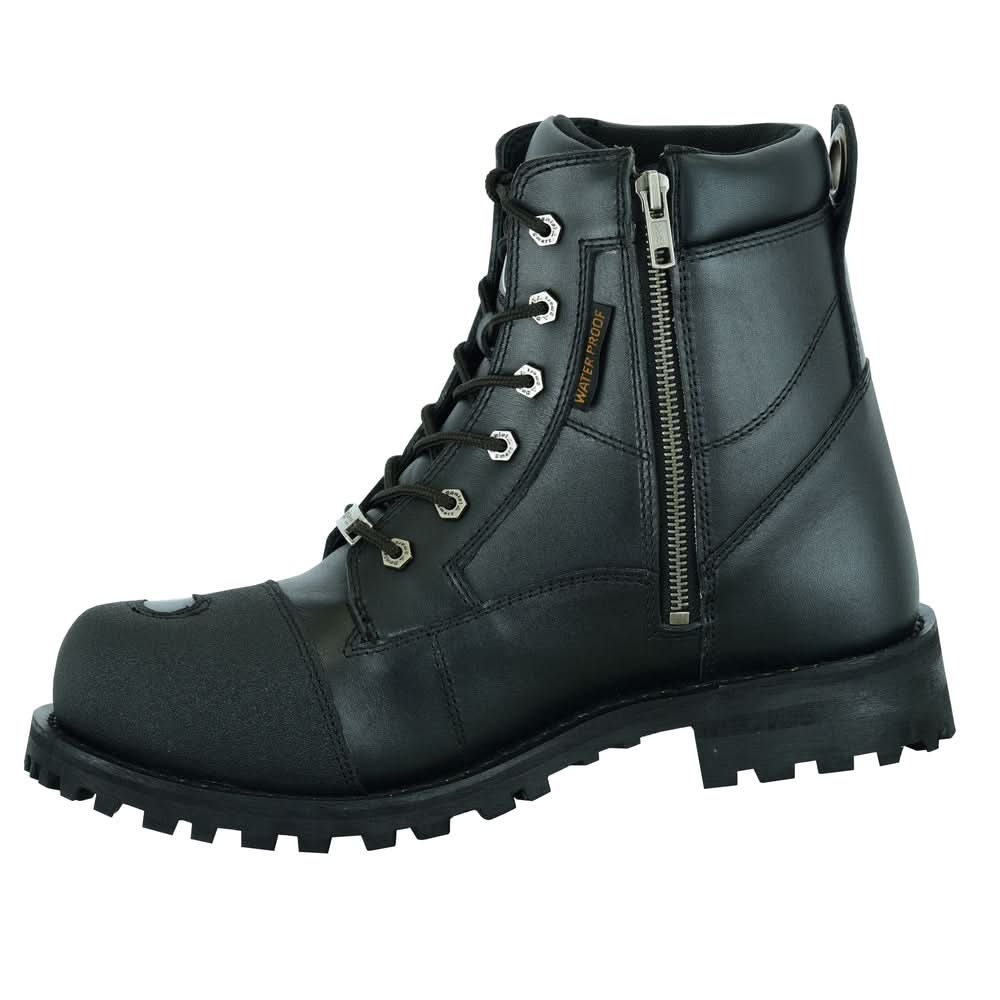 Thundersole Men's leather motorcycle boots - Black Men's Footwear Renegade Classics