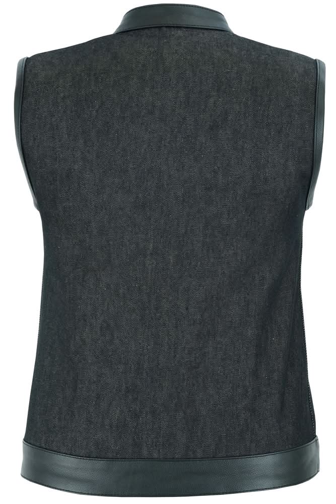 Wildfire Black womens denim vest Women's Denim Vests Renegade Classics