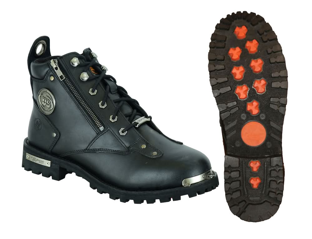 TundraGrip Men's 6'' Leather Motorcycle Boots Men's Footwear Renegade Classics