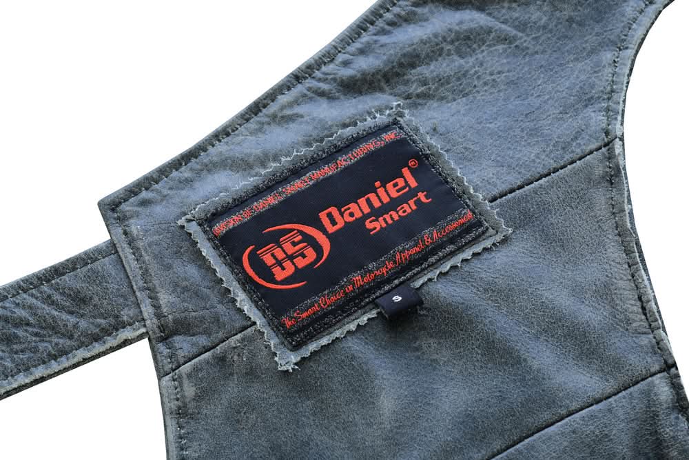 Erova Unisex Gray Motorcycle Leather Chaps Chaps & Pants Renegade Classics