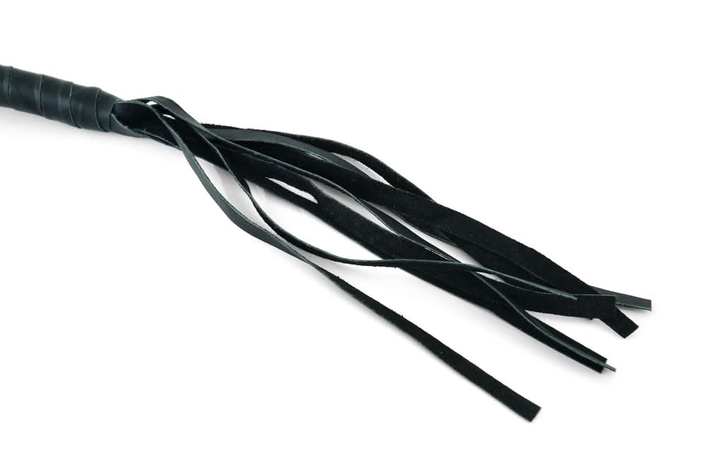 GBW201 Leather Handlebar Fringe - Black Whips Renegade Classics