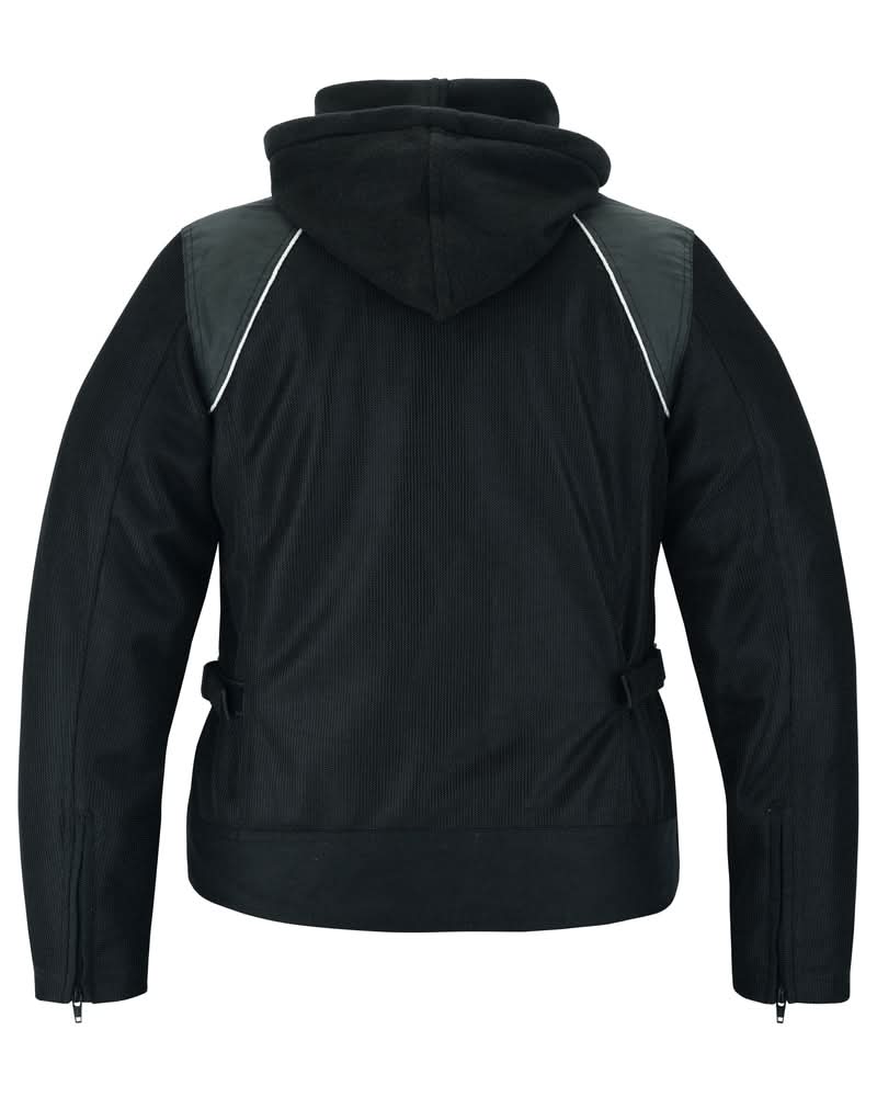Darkstream Women's Mesh Motorcycle Jacket - Black/ Black Tone Reflective Women's Textile Jackets Renegade Classics